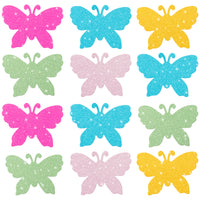 CY2SIDE 100P Glitter Large Butterfly Cutouts, Assorted Colorful Springtime Paper Butterflies Die Cuts for Bulletin Board, Classroom School Spring Summer Theme Party Decor, Dazzling Artificial Confetti