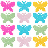 CY2SIDE 100P Glitter Large Butterfly Cutouts, Assorted Colorful Springtime Paper Butterflies Die Cuts for Bulletin Board, Classroom School Spring Summer Theme Party Decor, Dazzling Artificial Confetti