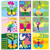 CY2SIDE 45pcs Make Your Own Butterfly Stickers, Small Butterfly Stickers for Scrapbooking, Mix and Match Sticker Sheets with Butterfly, Spring Nature Insect Party Favor, Make a Face Stickers for Kids