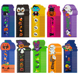 CY2SIDE 50pcs Halloween Bookmark Rulers for Kids Students, Halloween Bookmark Rulers for Classroom Reward Gifts, Halloween Bookmark Rulers Bulk with Halloween Theme Element Trick or Treat Prizes