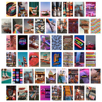 CY2SIDE 50PCS Retro 80s Aesthetic Picture for Wall Collage, 50 Set 4x6 inch, Colorful Collage Kit, Retro Room Decor for Girls, Wall Art Prints for Room, Dorm Photo Display, VSCO Posters for Bedroom