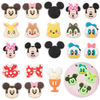 CY2SIDE 20PCS Mouse Glowing Shoe Charm for Kids, Glow in the Dark Shoe Decoration Charm for Kids, Mouse Bracelet Wristband Charms for Toddlers, Clog Decor for Girl Boys Slip on, Treasure Toys Mini