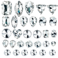 CY2SIDE 30PCS Clear Crystal Rhinestone Diamond Shoe Charms for Adult, Diamond Decoration Charm for Shoe, Crystal Shoe Charm for Adult, Rhinestone Clog Shoe Charm, Accessories Clog Decor for Teen Girls