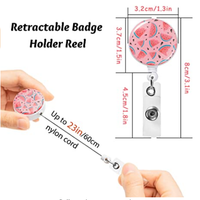CY2SIDE 4PCS Fruits Retractable Badge Holder, Cartoon Retractable Badge Reel, Badge Reel Holder for Kid, Name Badge Holders with Clip for Offices, Fruits Badge Holder Reel Clip, 24 inch Cord Extension