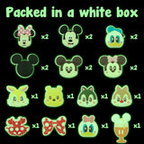 CY2SIDE 20PCS Mouse Glowing Shoe Charm for Kids, Glow in the Dark Shoe Decoration Charm for Kids, Mouse Bracelet Wristband Charms for Toddlers, Clog Decor for Girl Boys Slip on, Treasure Toys Mini
