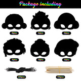 CY2SIDE 24PCS Princess Rainbow Color Scratch Party Masks for Girls, Princess Theme Rainbow Color Scratch Craft Kits, DIY Princess Face Magic Art Rainbow Color Masks Craft Kit for Birthday Party Favors