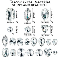 CY2SIDE 30PCS Clear Crystal Rhinestone Diamond Shoe Charms for Adult, Diamond Decoration Charm for Shoe, Crystal Shoe Charm for Adult, Rhinestone Clog Shoe Charm, Accessories Clog Decor for Teen Girls