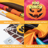 CY2SIDE Halloween Pumpkin Lawn Dart Game, Outdoor Toss Game With 4 Bean Bags On Halloween Pumpkin Lawn Mat, Indoor Halloween Games for Kids, Yard Games for Halloween, Halloween Party Decoration Supply