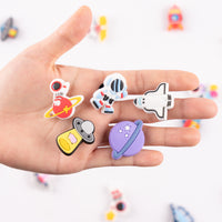 CY2SIDE 20PCS Outer Space Shoe Charm for Kids, Galaxy Decoration Shoe Charms, Astronaut Bracelet Wristband Charms for Toddlers, Clog Decor for Boys Girls Slip on, Space Decors with Planets, Spaceship