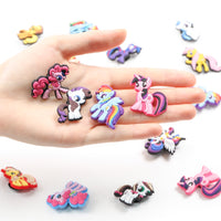 CY2SIDE 20PCS Pony Cartoon Shoe Charm for Kids, Little Horse Decoration Charm for Shoes, Pony Bracelet Wristband Charm for Kids, Kawaii Clog Decor for Girls, Decor for Kids Slip-On, Pony Party Favors