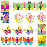 CY2SIDE 45pcs Make Your Own Butterfly Stickers, Small Butterfly Stickers for Scrapbooking, Mix and Match Sticker Sheets with Butterfly, Spring Nature Insect Party Favor, Make a Face Stickers for Kids