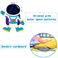 CY2SIDE 10PCS Outer Space Hanging Porch Sign, Astronaut Door Banners, Galaxy Door Sign Cutouts, Wall Decoration Sign, Space Birthday Party Decors, Banners for Home Decoration, Party Supplies for Boys