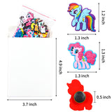 CY2SIDE 20PCS Pony Cartoon Shoe Charm for Kids, Little Horse Decoration Charm for Shoes, Pony Bracelet Wristband Charm for Kids, Kawaii Clog Decor for Girls, Decor for Kids Slip-On, Pony Party Favors