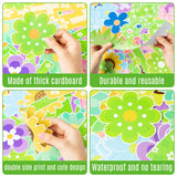 CY2SIDE 106pcs Blooming for Jesus Spring flowers and cross Cutouts for Bulletin Board Border Sets, Christian Sunday Church Theme Trim Border, Religious Classroom and Sunday School Bulletin Board Decor