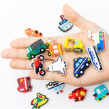 CY2SIDE 20PCS Transportation Shoe Charm for Kids, Construction Decoration Shoe Charms, Bracelet Wristband Charms for Toddlers, Clog Decor for Boys Slip on, Transport Shoe Decor, Traffic Party Favors