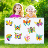 CY2SIDE 45pcs Make Your Own Butterfly Stickers, Small Butterfly Stickers for Scrapbooking, Mix and Match Sticker Sheets with Butterfly, Spring Nature Insect Party Favor, Make a Face Stickers for Kids