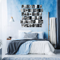 CY2SIDE 50PCS Black White Aesthetic Picture for Wall Collage, 50 Set 4x6 inch, Chic Collage Print Kit, Room Decor for Girls, Vintage Wall Art Prints for Room, Dorm Photo Display, VSCO Posters for Bar