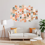 CY2SIDE 50PCS Peach Beach Aesthetic Picture for Wall Collage, 50 Set 4x6 inch, Boho Style Collage Print Kit, Teal Color Room Decor for Girls, Wall Art Print for Room, Dorm Photo Display, VSCO posters