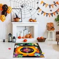 CY2SIDE Halloween Pumpkin Lawn Dart Game, Outdoor Toss Game With 4 Bean Bags On Halloween Pumpkin Lawn Mat, Indoor Halloween Games for Kids, Yard Games for Halloween, Halloween Party Decoration Supply