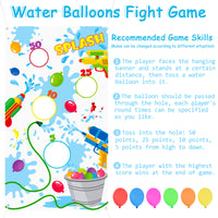 CY2SIDE 501PCS Water Balloons Toss Game and Refill Kits, Colorful Balloons for Water Bomb Games, Toss Game Banner for Water Balloons, Toss Water Balloons at Summer Pool Parties, Pool Party Supplies