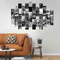 CY2SIDE 50PCS Black White Aesthetic Picture for Wall Collage, 50 Set 4x6 inch, Chic Collage Print Kit, Room Decor for Girls, Vintage Wall Art Prints for Room, Dorm Photo Display, VSCO Posters for Bar