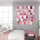 CY2SIDE 50PCS Pink Aesthetic Picture for Wall Collage, 50 Set 4x6 inch, Rosy Collage Print Kit, Warm Color Room Decor for Girls, Wall Art Prints for Room, Dorm Photo Display, VSCO Posters for Bedroom