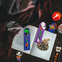 CY2SIDE 50pcs Halloween Bookmark Rulers for Kids Students, Halloween Bookmark Rulers for Classroom Reward Gifts, Halloween Bookmark Rulers Bulk with Halloween Theme Element Trick or Treat Prizes