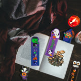 CY2SIDE 50pcs Halloween Bookmark Rulers for Kids Students, Halloween Bookmark Rulers for Classroom Reward Gifts, Halloween Bookmark Rulers Bulk with Halloween Theme Element Trick or Treat Prizes