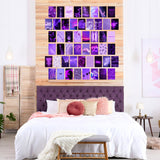 CY2SIDE 50PCS Purple Aesthetic Picture for Wall Collage, 50 Set 4x6 inch, Neon Collage Print Kit, Euphoria Room Decor for Girl, Wall Art Prints for Room, Dorm Photo Display, VSCO Posters for Bedroom