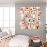 CY2SIDE 50PCS Peach Beach Aesthetic Picture for Wall Collage, 50 Set 4x6 inch, Boho Style Collage Print Kit, Teal Color Room Decor for Girls, Wall Art Print for Room, Dorm Photo Display, VSCO posters