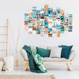 CY2SIDE 50PCS Blue Aesthetic Picture for Wall Collage, 50 Set 4x6 inch, Summer Beach Collage Print Kit, Fashion Room Decor for Girls, Room Wall Art Print, Dorm Photo Display, VSCO Posters for Bedroom