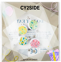 CY2SIDE 4PCS Fruits Retractable Badge Holder, Cartoon Retractable Badge Reel, Badge Reel Holder for Kid, Name Badge Holders with Clip for Offices, Fruits Badge Holder Reel Clip, 24 inch Cord Extension
