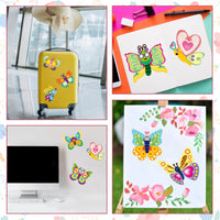 CY2SIDE 45pcs Make Your Own Butterfly Stickers, Small Butterfly Stickers for Scrapbooking, Mix and Match Sticker Sheets with Butterfly, Spring Nature Insect Party Favor, Make a Face Stickers for Kids